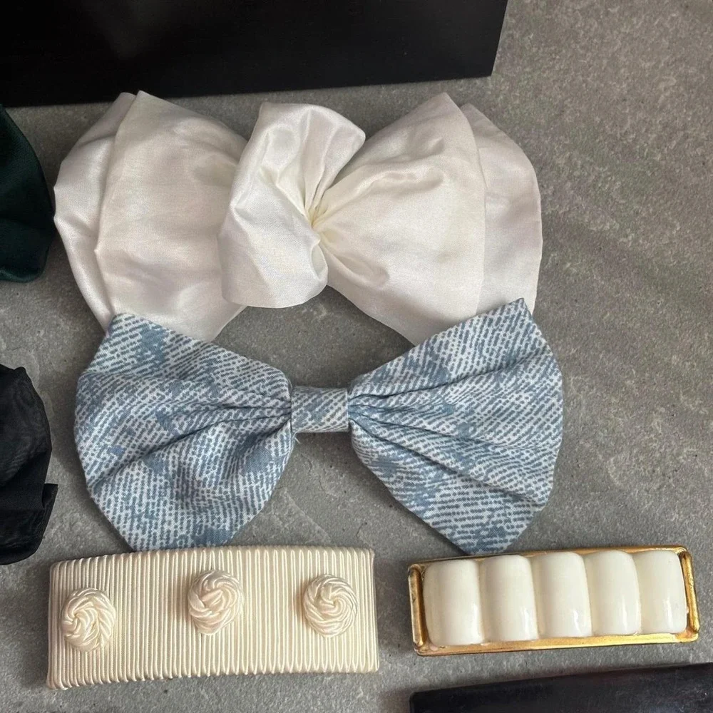 Vintage to Now Hair Accessories Lot of 27 Y2K 90s Fabric Bows Clips Barrettes